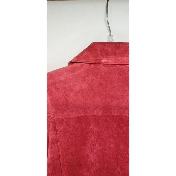 NWT Style & Co. Red Suede Jacket Size S